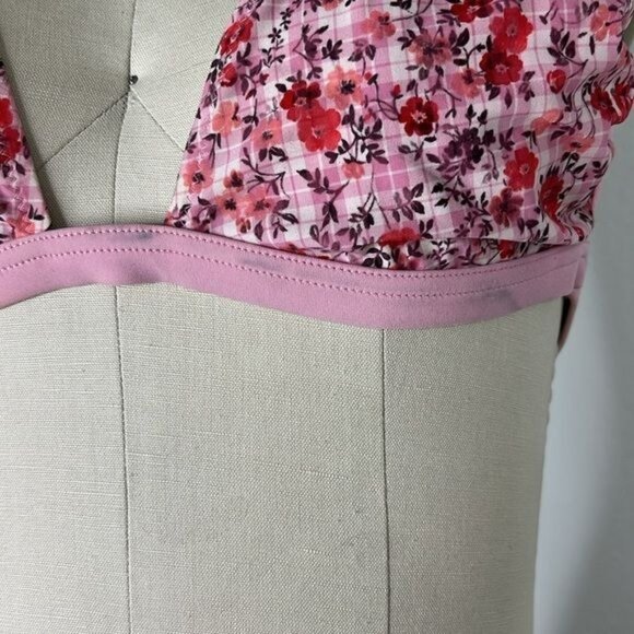 Dolce & Gabbana Beachwear Pink Floral Triangle Bow Bikini - Picture 2 of 12